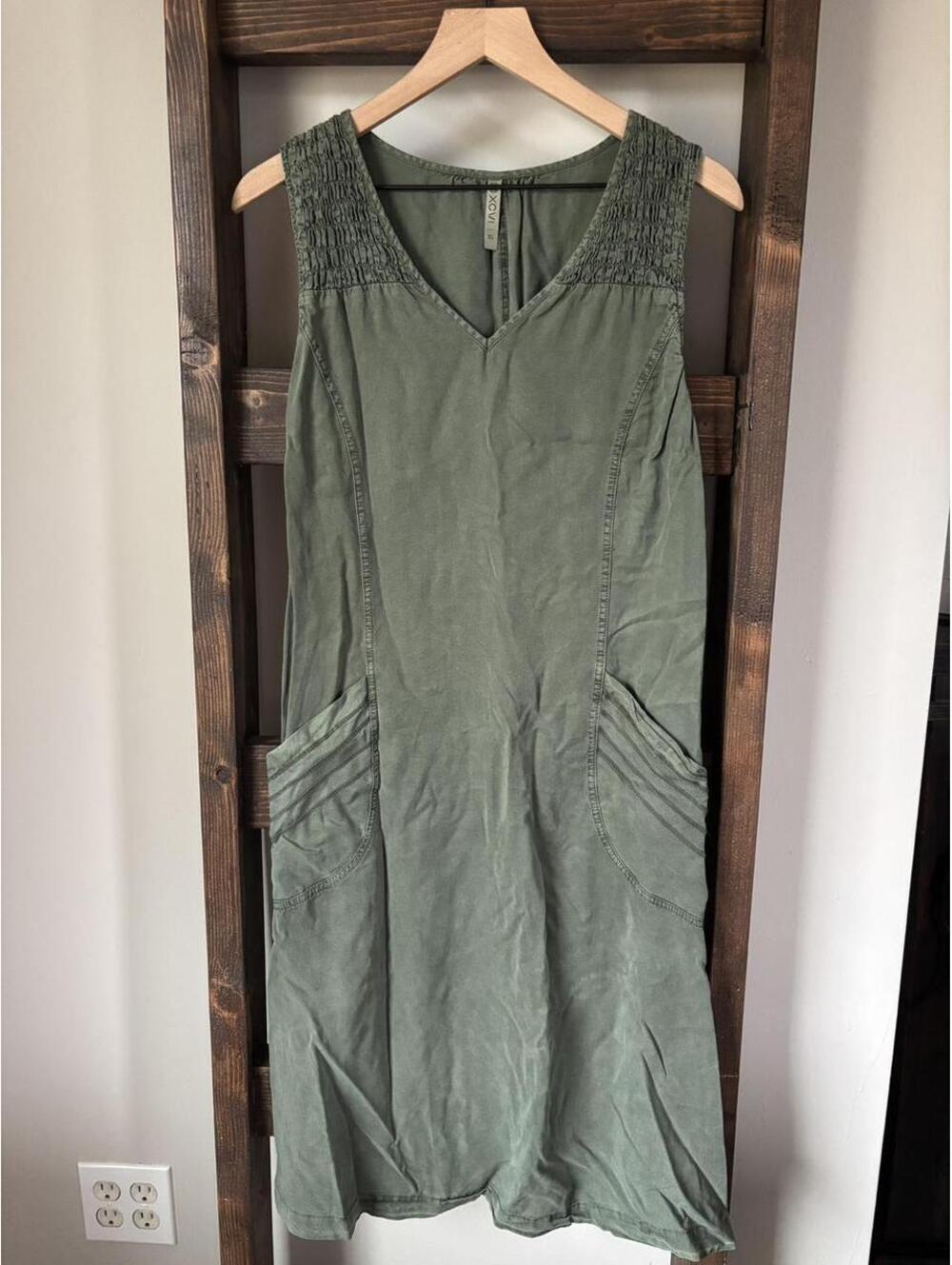 XCVI Olive Green Dress